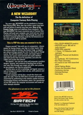 Wizardry VI - Bane of the Cosmic Forge_DiskA box cover back